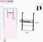 SWTYMIKI SWTYMIKI Over The Door Towel Racks for Bathroom - 5-Tier Wall Mounted Bathroom Towel Storage Organizer Holder with Metal Shelf (3 Tier-Black)