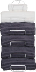 Towel Racks for Bathroom Wall Mounted Metal Wine Rack Towel Shelf Towel Holder for Bath White