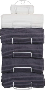 Towel Racks for Bathroom Wall Mounted Metal Wine Rack Towel Shelf Towel Holder for Bath White
