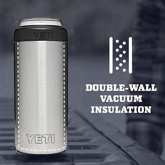 YETI Rambler 12 oz. Colster Slim Can Insulator for the Slim Hard Seltzer Cans, Stainless (NO CAN INSERT)