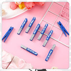 Kigeli 30 Pcs Spirit Clips Cheer Pins Cheerleader Gifts Clothes Pins for Backpacks Competition Glittered for Team Cheer Gifts Stuff Supplies Party Favors Accessories Bulk(Blue, Silver,Shiny)