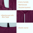 BeeGreen Burgundy Reusable Shopping Bags Wholesale Wine Red Reusable Grocery Bags Bulk Foldable-Machine Washable with Zipper Storage Pouch 20 Pieces