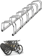 Bike Floor Stand, Freestanding Bike Parking Rack for Garage, Heavy Duty Bicycle Storage Organizer Fit 22-28" Wheels & 2.2" Tire Width,Indoor Outdoor Bike Storage Stand for Home, Apartment, Bike Shop