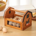 Egg Basket for Gathering Fresh Eggs, Farmhouse Egg Collecting Basket, Wood Chicken Egg Basket Countertop. （Brown Medium）