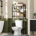 Over-The-Toilet Storage Rack, 3-Tier Bathroom Shelves Over Toilet, Above Toilet Storage, Behind Toilet Bathroom Organizer, Space Saver, Freestanding, Rustic Brown