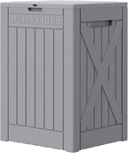 Greesum 52 Gallon Outdoor Resin Package Delivery Box for Porch, Lockable Secure Double-Wall, Waterproof Deck Box for Package Protection, Gray