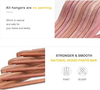 TOPIA HANGER American Red Cedar Wooden Hangers 18 Pack, Clothes Hangers for Closet, Wood Suit Hangers with Smooth Cut Notches, 360°Flexible Hook, Non-Slip Pants Bar(Natural)- CT22C