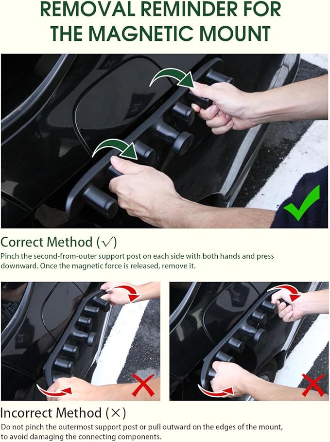 Magnetic Ski Holder for Side of Car – Strips Magnetic Snowboard Mount – Prevent Ski and Snowboard from Tipping Over – Protects Vehicle from Scratches - Snowboard Accessories(Black)