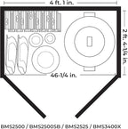 Suncast 34 Cu Ft Horizontal Resin Plastic Storage Shed - Outdoor Storage Shed with Floor Included, Lockable, Weatherproof, Fits Small to Medium Trash Cans, Generators, & Garden Tools, Vanilla Stoney