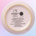 Silver Buffalo Sanrio Hello Kitty Wax Resist Ceramic Cookie Snack Jar Container with Airtight Bamboo Lid, Pink (Small)