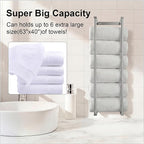 Bathroom Towel Storage Rack,28 Inch Stainless Steels Towel Racks for Bathroom, Wall Mounted Organizers and Storage Shelves for Bathroom,Brushed Silver
