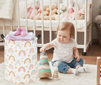 Rainbow Kids Laundry Basket Baby Hamper Rainbow Toy Storage Bin for Boys Room Decor Baby Nursery Hamper Gift Baskets for Bedroom Bathroom(Sun Rainbow)