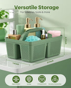 4 Pack Portable Shower Caddy, Integrated Handle, Reinforced Plastic, Organizer Storage Bathroom Supplies and Beauty Products, Cleaning Supplies, Shower Basket for Home, Dorm, Shelf and Cabinet