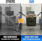 TAILI 4 Pack Green Extra Large Storage Bags, Heavy Duty Totes with Visible Window, Wrap Around Handles, Perfect for Moving