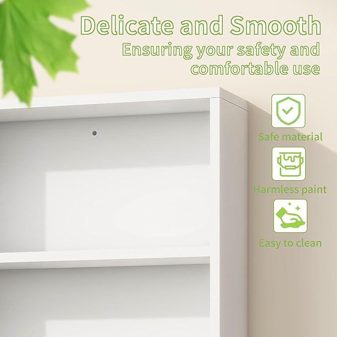 Medicine Cabinet, Wooden Bathroom Wall Cabinet with 2 Doors, Adjustable Shelves & Towel Bar, Over Toilet Storage Cabinet Wall Mounted for Kitchen & Laundry, White