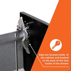 2 Drawer Locking Filing Cabinet | Pre-Assembled Steel Construction | Space-Saving Design is Perfect for Home and Small Office | Letter-Size | Assembled in North America