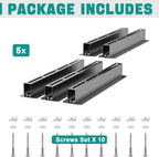 EVERHANGER Ceiling Storage Rack, Heavy Duty Overhead Storage Rack for Garage, Adjustable Ceiling Bin Storage System, 5 Sets for 4 Bins, 16 Inch