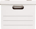 Amazon Basics Storage/Filing Boxes with Lift-Off Lid, Letter/Legal Size, Collapsible, Tape-Free Assembly, White, 16.2" L x 12.5" W x 10.5" H, 20-Pack
