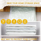 Vacuum Storage Bags - 8 Extra Large Jumbo storage Space Saver Bags (40x31 Inch) for Bedding,Comforters,Blankets,Clothing,Pillows,Jackets,Coats - Vacuum Seal Bags for Home Organization