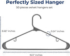 SereneLife 50 Pack Plastic Hangers, Non-Slip, Space-Saving Closet Organizers, Durable and Strong for Shirts, Sweaters, Hoodies, Kids Clothes & Dresses, Ultra-Thin, Lightweight