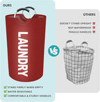 StorageRight 75L Large Laundry Basket, Laundry Hamper, Dirty Clothes Hamper for Laundry, Collapsible, Waterproof Laundry Baskets with Foam Protected Aluminum Handles for Laundry, Dorm, Family (Red)