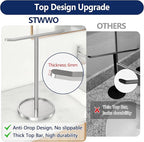Hand Towel Holder, Stainless Steel Towel Holder Stand for Bathroom, Kitchen Countertop, T-Shaped Hand Towel Rack Stand, Brushed Nickel
