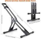 CHEPARK Bike Floor Stand Rack- Indoor Bike Stand for Garage/Home - Bike Storage Bicycle Parking Rack Fit 20”-29” Mountain Road Bikes (3 Bike Rack)