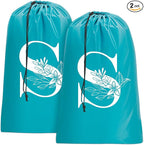 Sylfairy 2 Pack Extra Large Travel Laundry Bag, Dirty Clothes Organizer with Drawstring,Heavy Duty Travel Laundry Bags