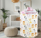 Animal Baby Laundry Basket Baby Hamper Kids Hamper Basket Toy Storage Bin for Boys Room Decor Baby Nursery Hamper Gift Baskets for Bedroom Bathroom(Cute Animal)
