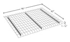 Vestil WMD-4246 Pallet Rack Wire Decking, 2500 lb. Uniform Capacity, 42" Length, 46" Width, 1.5" Height, Fits 1-1/2" Step Beam, 96" Beam Requires 2 Piece, Powder Coat Grey