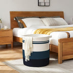 OIAHOMY 80L Laundry Baskets Hamper with Handles,Decorative Basket for Living room,Woven Storage Basket for Toys Bin,Pillows, Blankets,Clothes-20x18in-Gradient Blue