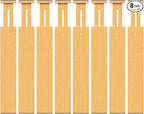 BAMBUROBA Bamboo Drawer Dividers, Adjustable Expandable Drawer Organization Separators - 17-22" for Bedroom, Bathroom, Dresser and Office - 8-Pack