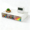 Small Stackable Drawer Organizer with 3 Drawer, Desktop Clear Storage Box for Stationary, Makeup, Jewelry, Office Craft Supplies