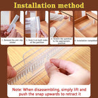 8 Pcs Drawer Dividers for Clothes, 3.15" High 11.34"-19.69" Adjustable Expandable Dresser Drawer Organizer, Clear Plastic Separators for Dresser, Baby Clothing (8, white‌)