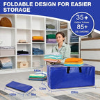 4 Pack Dorm Moving Bags with Backpack Straps Heavy Duty Moving Boxes Supplies Packing Cubes Alternative,Large Storage Totes Travel Space Saver Bags for Room Essentials,Stow Clothes 93 L 25 Gallons