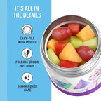 THERMOS FUNTAINER Insulated Food Jar – 10 Ounce, Frozen 2 – Kid Friendly Food Jar with Foldable Spoon