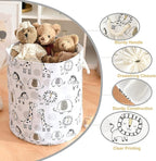 INough Kids Laundry Basket Extra Large Baby Hamper for Nursery, 58L Kids Baskets for Nursery Stuffed Animal Storage Basket, Canvas Clothes Hamper Toy Basket for Boys Foldable Laundry Hampers (Giraffe)