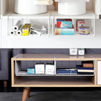 SUFAUY Under Shelf Basket Storage, 2-Pack Under Cabinet Hanging Wire Organizer for Pantry Kitchen, 11.6“D x 12.6" W x 5.8”H, White