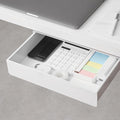 Under Desk Drawer - Super Large Under Table Hidden Drawer Desk Accessories & Workspace Organizers Desktop Storage Pencil Slide Out Organizer with Screw Adhesive Tape Shelf Tray at Office