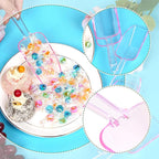 4Pcs Clear Plastic Ice Scoop for Freezer, Mini Candy Popcorn Scoops for Buffet Food Dry Goods, Flour Scoops for Canisters, 7.5 In (Pink)