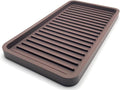 Happitasa Silicone Kitchen Sink Organizer Tray, Sponge Holder and Countertop Protector | Bathroom and Kitchen Soap Dish and Dispenser Tray (Dark Chocolate, 10"x5.25", 10.4 Ounces)