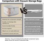 6 Pack Space Saving Comforter Storage Bag with Handle, 3-Layer Compression Blanket Storage Bags Adjustable In 3 Sizes (142L, 107L, 71L), Washable Bedding Organizer For Pillow Duvet Clothing Plush Toy