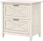 Bush Home Key West 2 Drawer Lateral File Cabinet in Linen White Oak, Document Storage for Home Office, Accent Chest with Drawers