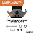 Iron Forge Tools Weedeater Rack String Trimmer Line Holder - Built in Spool Line Cutter, Commercial Weed Wacker Holder String Mount for Lawn Care, Supports 3 & 5 LB Spools - for Open Trailers
