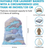 Heavy Large Mesh Laundry Bags,24 x 36 inches Travel drawstring Laundry Washing Bags for Dirty Clothes Storage, laundry bag suitable for university, dormitory, travel, family, and apartment residents