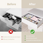14 Pack Drawer Organizer for Clothes Dresser Organizer for Nursery-Perfect Baby Cloth Organizer and Storage General Nursery Organization or Dresser Drawer Organizer Bins Foldable Washable Grey
