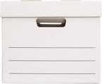Amazon Basics Medium Duty Storage/Filing Boxes with Lid and Handles, Legal/Letter Size, 12-Pack, White, 16.2" L x 12.5" W x 10.5" H
