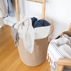 Washable Drawstring Laundry Bags 2 Pack Extra Large Heavy Duty College Dorm Dirty Laundry Clothes Travel Bag and Gym Clothes Bag for Guys and Girls (Cream "Laundry")