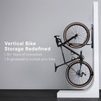 Steadyrack ProFlex Narrow Bike Rack - Vertical Wall Mount Bike Storage for Home - Roll-In Roll-Out System - Space-Saving Pivot - Fits Road, BMX, Gravel, Fender and More - Includes GearMate SteadySpine