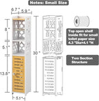 Toilet Paper Holder Stand: Bathroom Stand with Toilet Paper Holder Insert,Slim Storage Cabinet for Small Space
